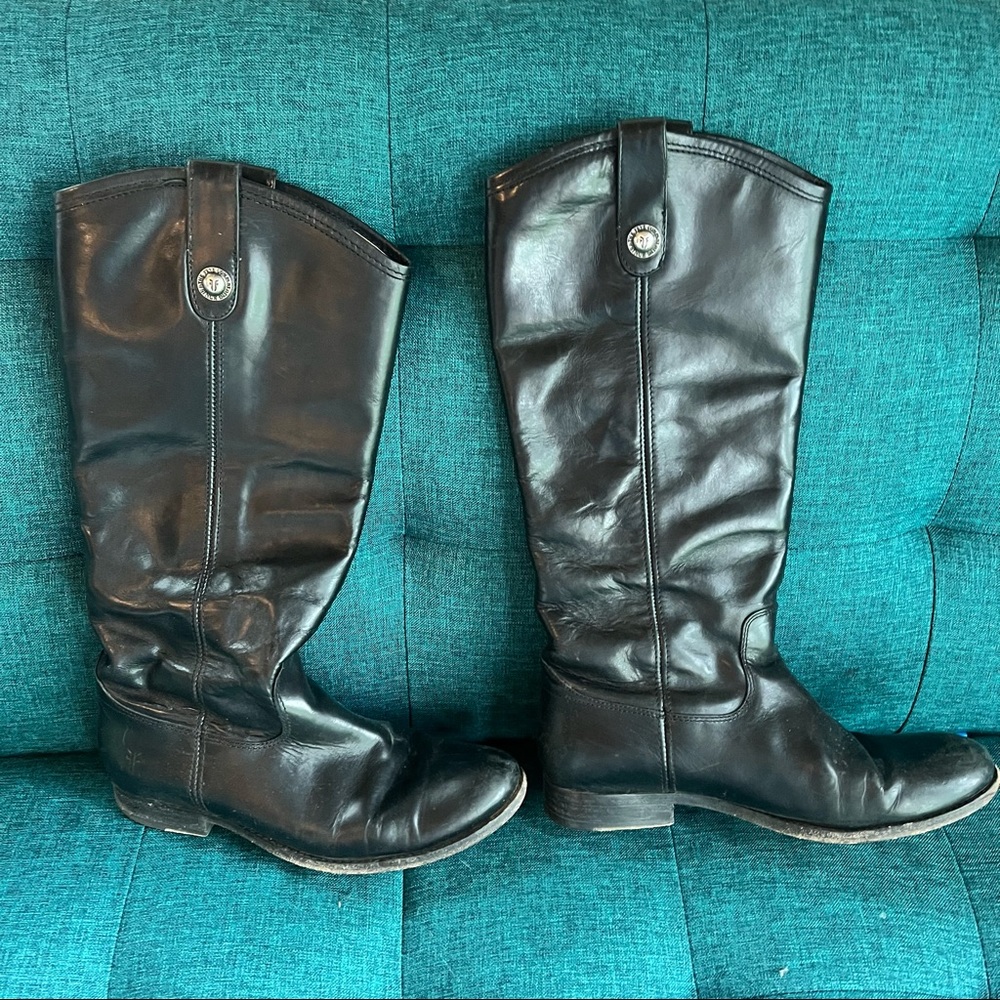 Frye tall leather boots 8b